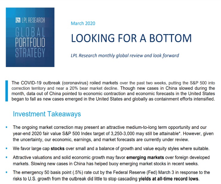 Global Portfolio Strategy | March 10, 2020